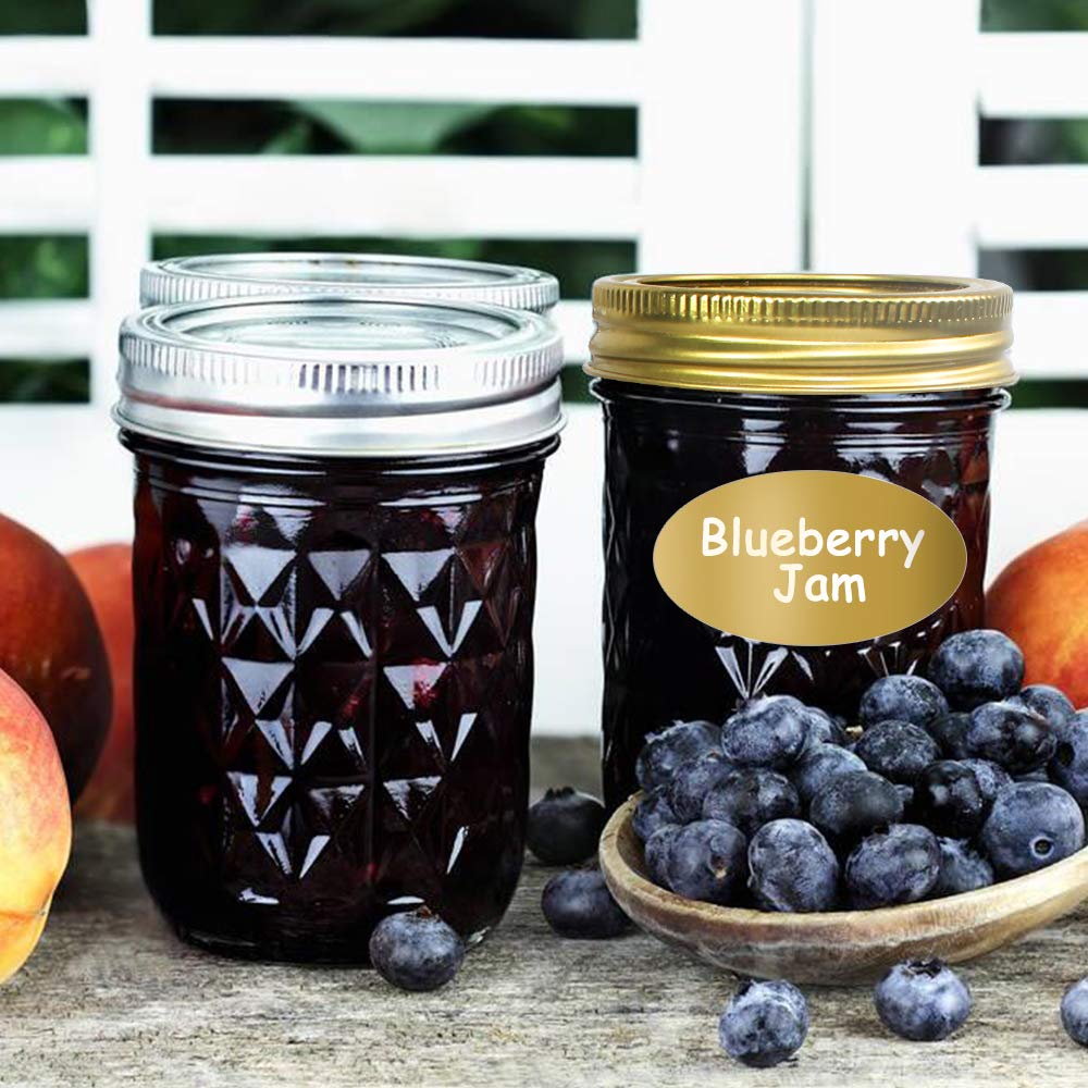 SPANLA Mason Jars 8 oz, 24 Pack Canning Jars 8 oz Half Pint Glass jars with Regular Lids and Bands, Small Mason Jars with Lids Ideal for Jelly Jam Honey Wedding Favors Shower Favors Food
