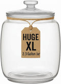 kitchentoolz 2.5 Gallon Extra Large Glass Cookie Jar with Airtight Lid – XL Clear Storage Container for Bulk Cookies, Candy, Flour, Dog Treats & More – Oversized Jar for Kitchen or Laundry Room