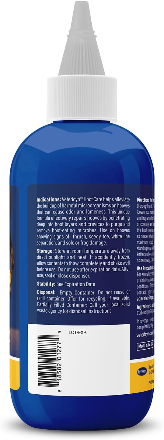 Vetericyn Mobility Equine Hoof Care for Sole and Frog Damage Caused by Thrush, White Line Separation, and Seedy Toe. 8 Ounces