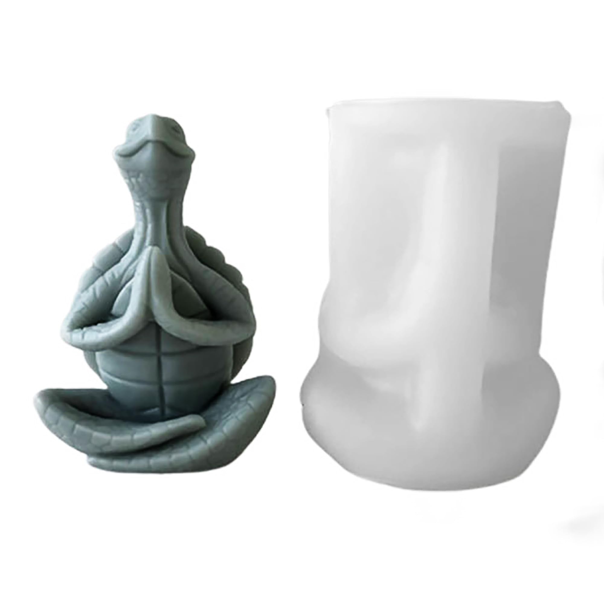 2 Pack Spiral Wave Resin Casting Molds - Silicone for 3D Animal Candle Making