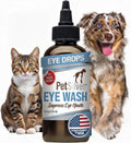 PetSilver Eye Drops for Dogs and Cats - Natural Dog Eye Wash - Relief for Inflammation & Irritation - Pet Eye Cleaner and Tear Stain Remover - Patented Silver Formula - Made in the USA - 4 fl oz