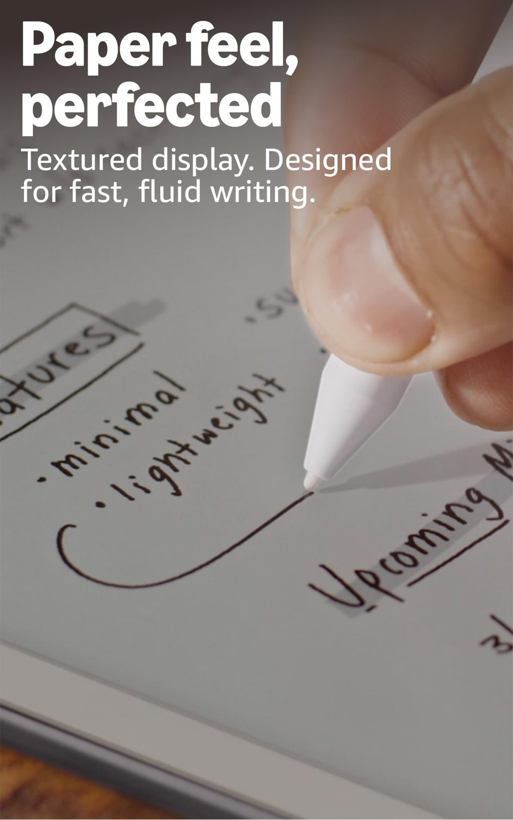 Amazon Kindle Scribe without Front Light 16GB (newest model) — 11” paper-like display — Thinner, lighter, faster — Write in notebooks, documents, and books. Includes Premium Pen - Graphite