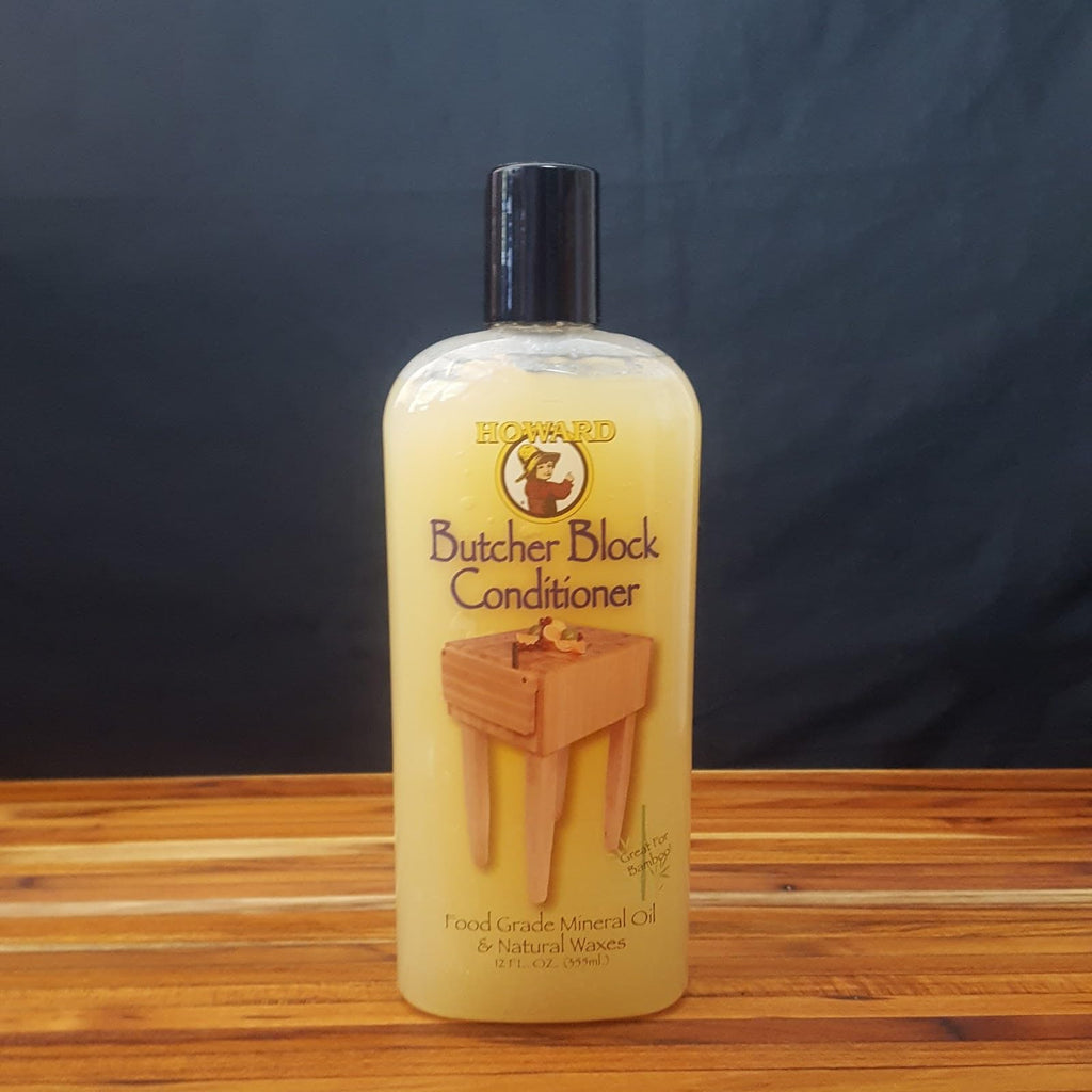 Howard Products Butcher Block Conditioner and Food Grade Mineral Oil for Wood Cutting Boards, 12 Fl Oz - Enhanced Wood Care