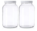 kitchentoolz 1 Gallon Glass Jar Wide Mouth with Airtight Foam Lined Plastic Lid - Large Mason Jar for Fermenting Kombucha Kefir - Storing and Canning (4)