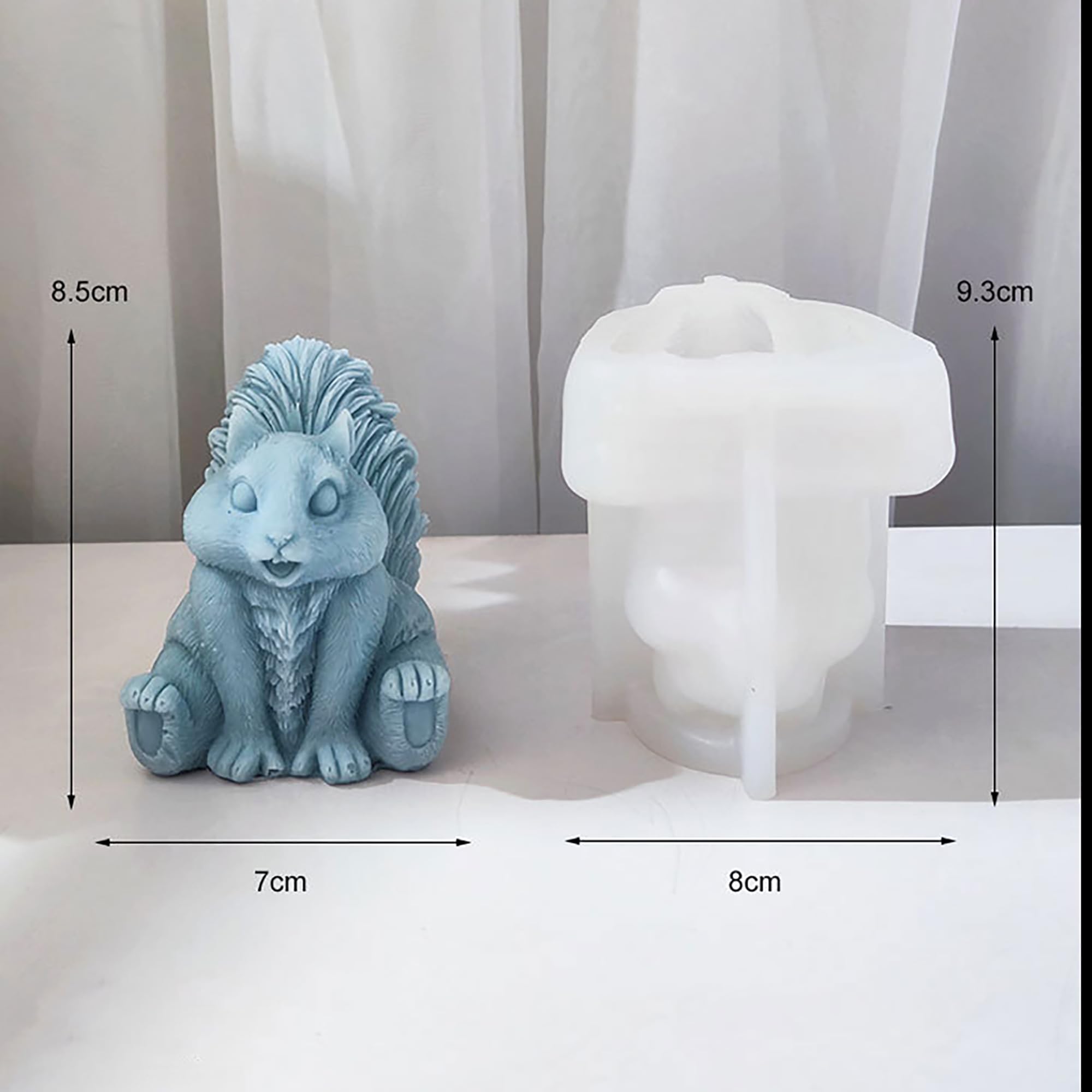 Animal & Owl Resin & Silicone Candle Mold Set - 3D Animal Mold for Home Decor & Candle Making