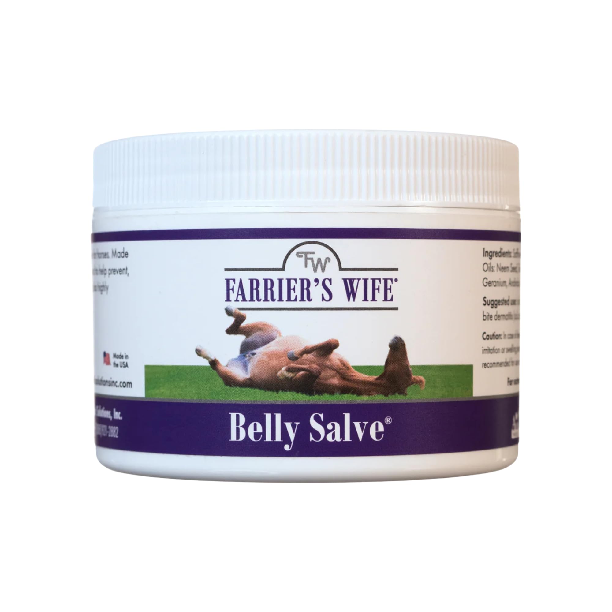 Farrier’s Wife Belly Salve-Natural Soothing Salve for Horses| Helps Fly Bite Dermatitis| Promotes Hair Growth| Belly Balm| Horse Sweet Itch Ointment - 7oz