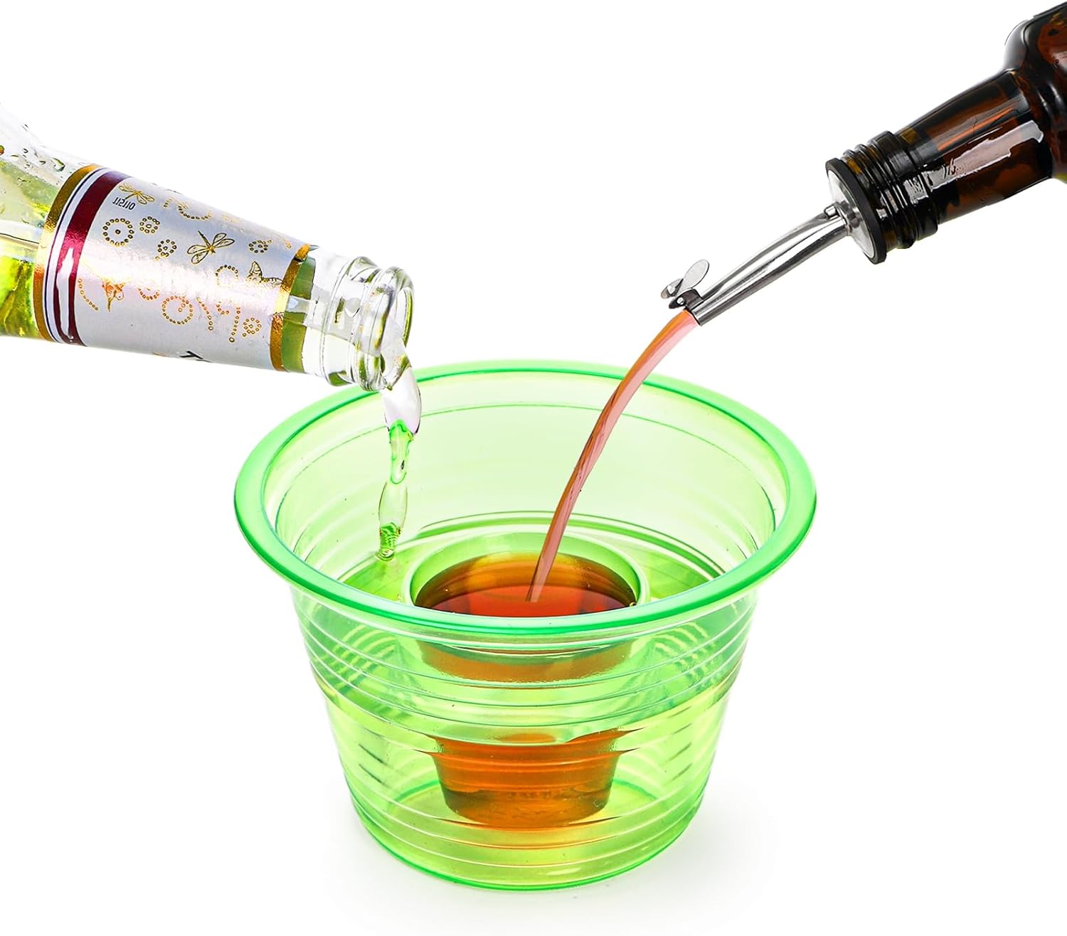 Coloch 200 Pack Plastic Bomber Cups, Disposable Bomb Cups Assorted Colors Power Bomber Double Shot Glass for Mixed Drinks, Shots, Party