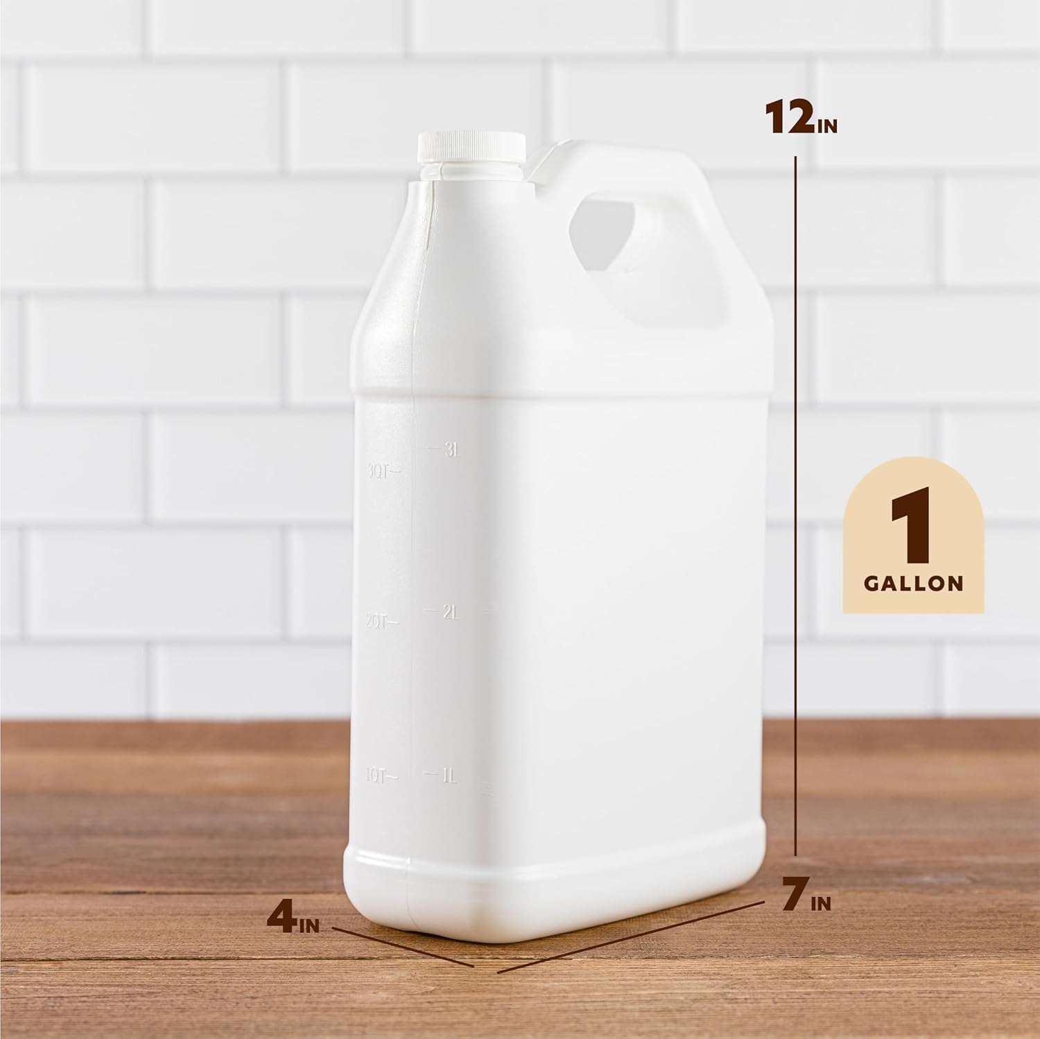 kitchentoolz 2.5 Gallon Water Jug – Water Container Heavy-Duty HDPE Carboy for Automotive Used Oil Container & Liquid Storage – 10 Liter Water Jugs with Secure Lid – Made in USA
