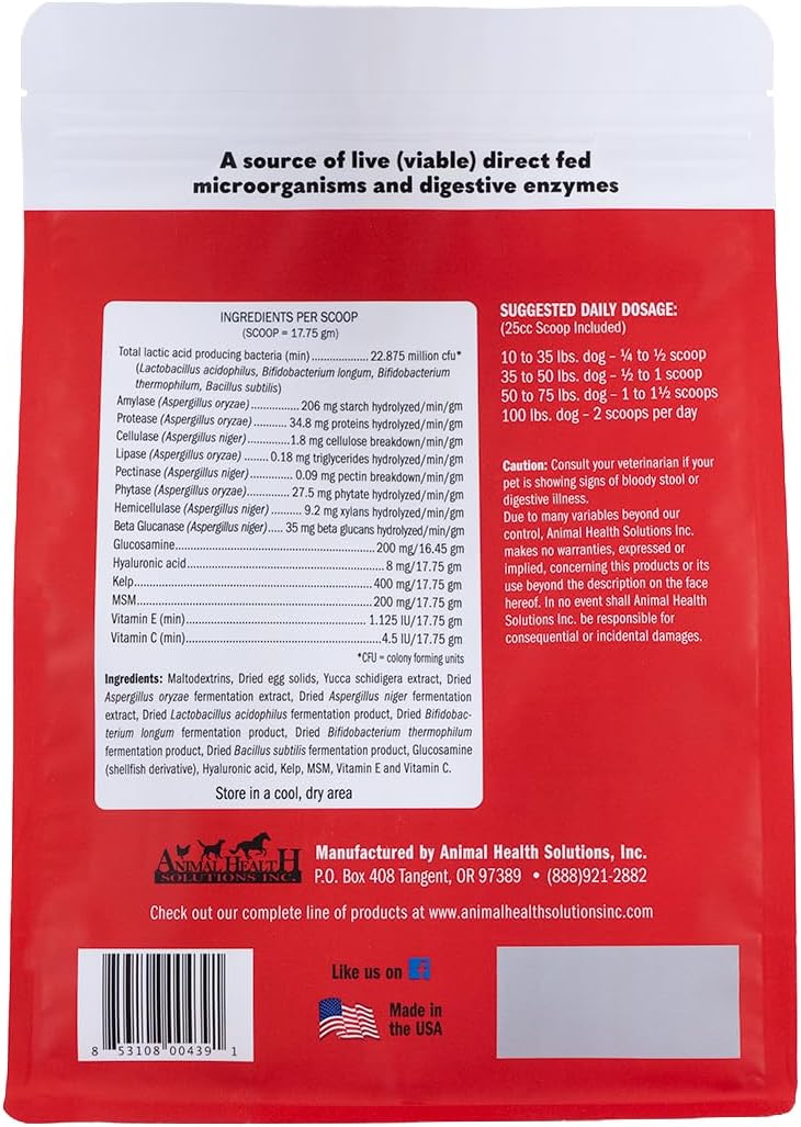 Spunky Level II Hip and Joint Supplement for Dogs, Glucosamine For Dogs With MSM, Dog Vitamins and Supplements Helps Digestion, Dog Joint Supplement - 4LB