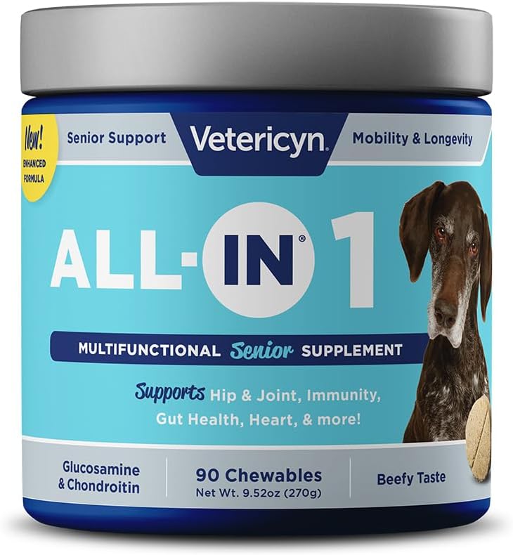 Vetericyn All-in 1 Multifunctional Senior Dog Supplement with Glucosamine and Vetericyn Plus Hot Spot Spray