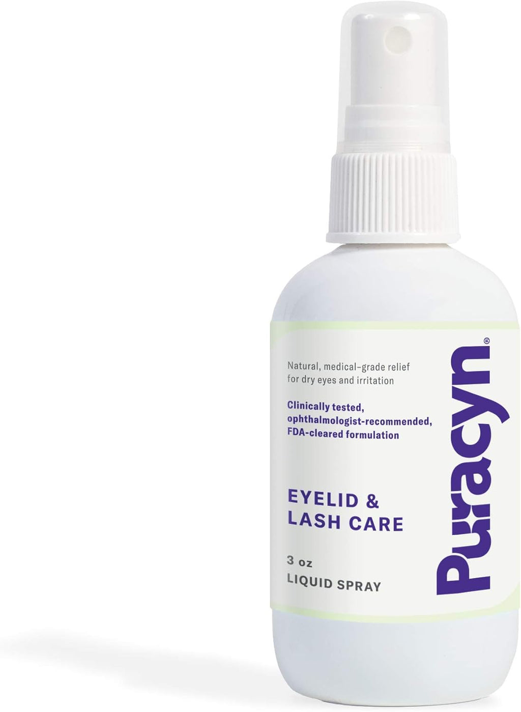 Puracyn Eyelid and Lash Care - Natural, Medical-Grade Spray for Effective Relief from Styes, Blepharitis, and Irritation, 3 oz Bottle
