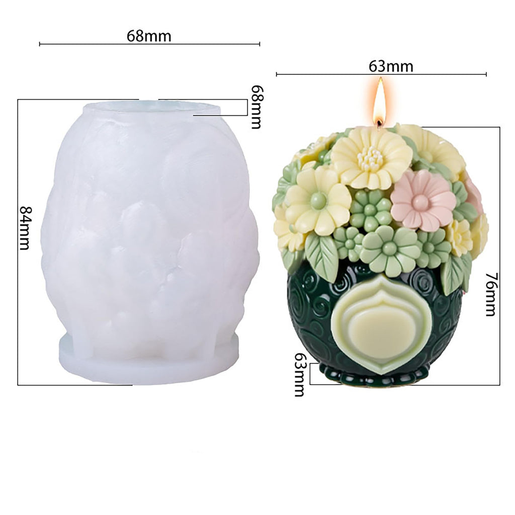 Flower Animal Cylinder Molds Silicone Wave Spiral Candle Mold - Silicone Resin Casting Molds for Candle & Resin & Soap Craft Supplies