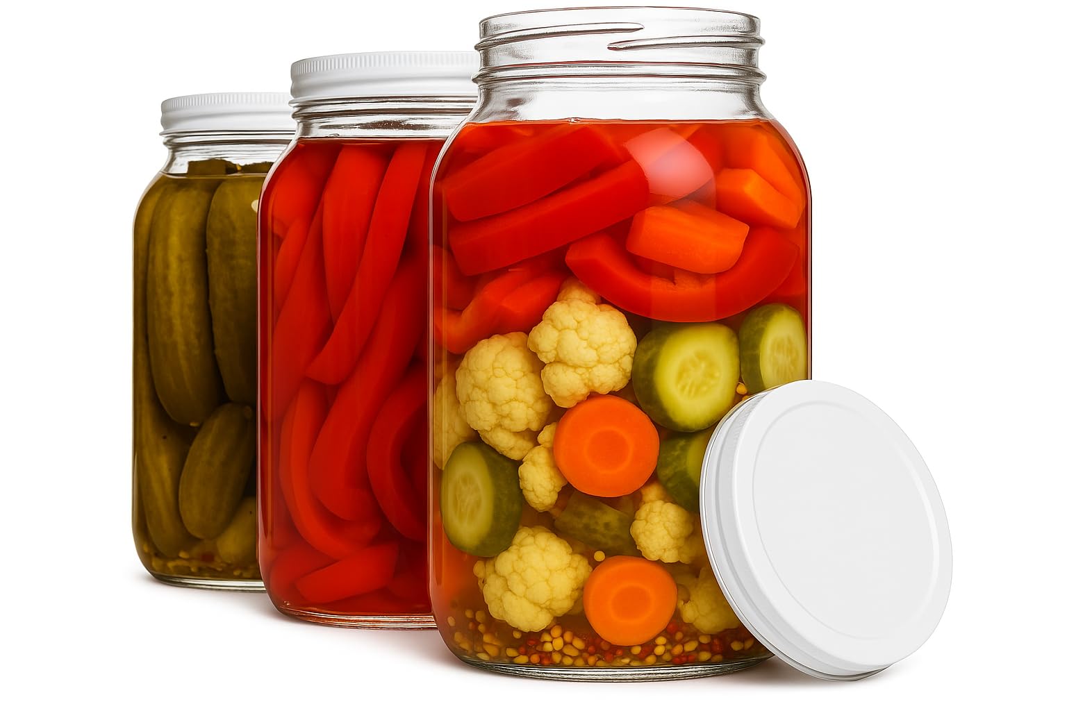 kitchentoolz 1 Gallon Glass Jar with Lid – Gallon Mason Wide Mouth Large Glass Jar for Fermenting, Pickling, Canning, Fermentation Jar, Kombucha, and Food Storage – 1 Gallon Jar Made in USA