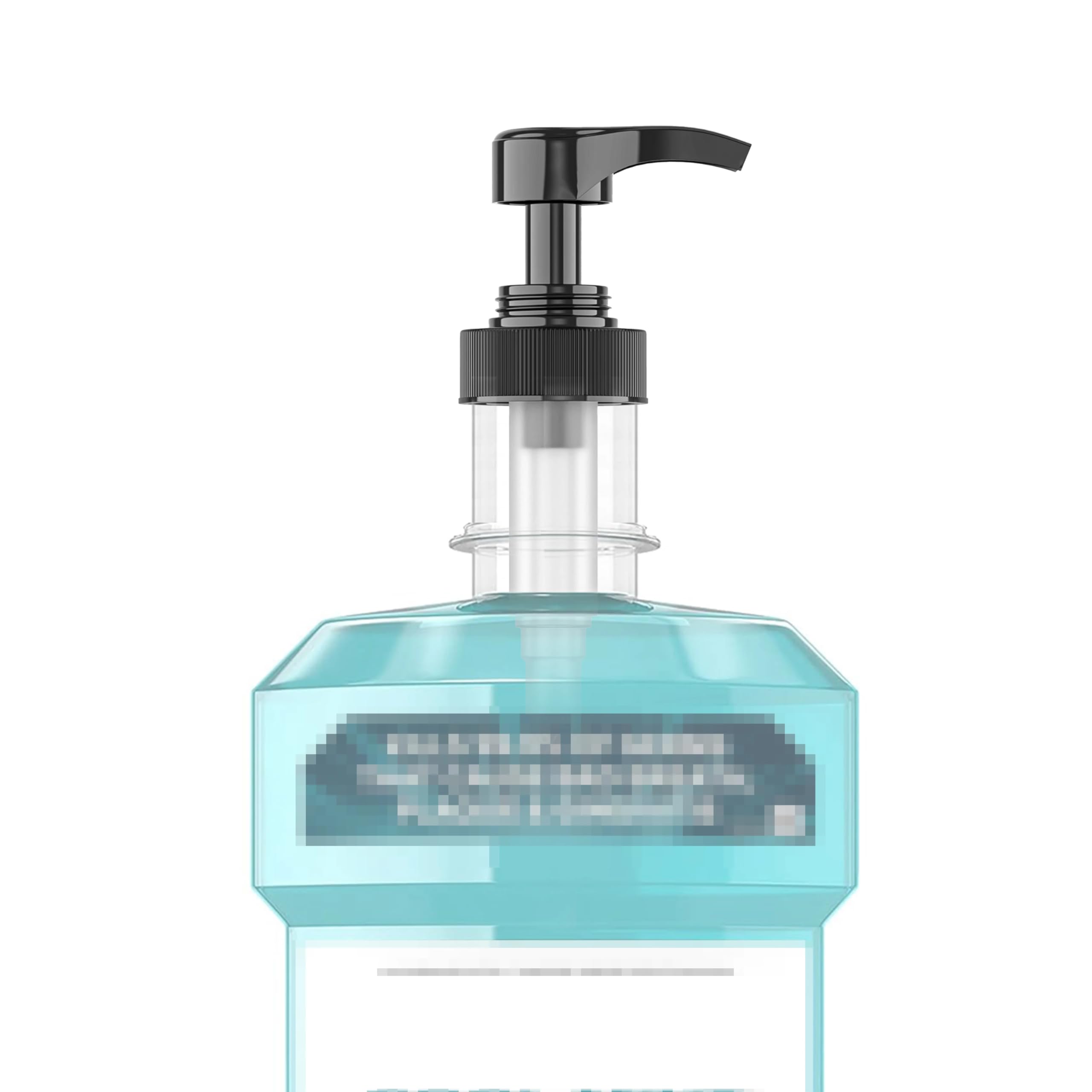 Compatible with Listerine Mouthwash Pump Dispenser for 1 and 1.5 Liter Bottles by kitchentoolz - Easy Dispensing and Mess Free - White Pump