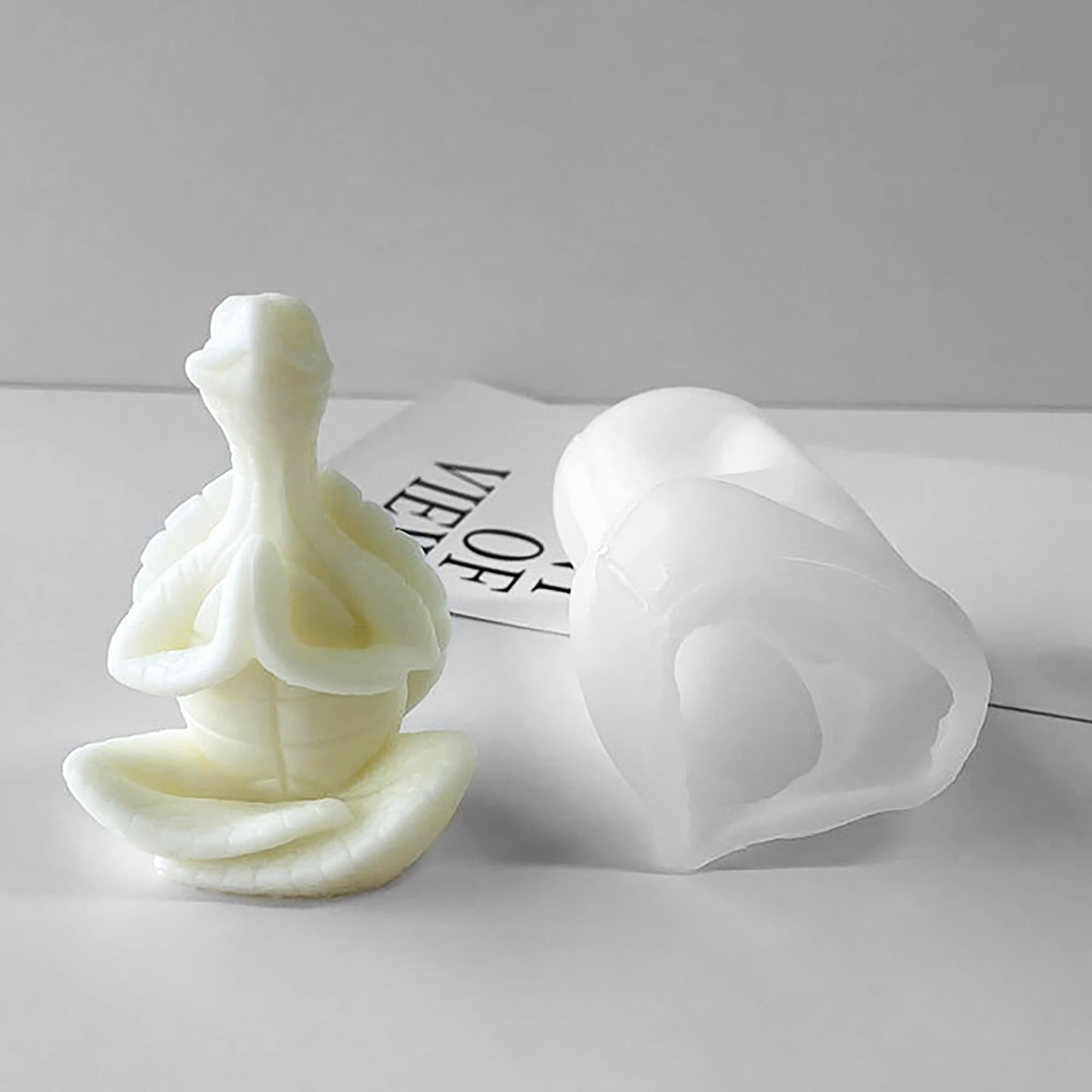 2 Pack Spiral Wave Resin Casting Molds - Silicone for 3D Animal Candle Making