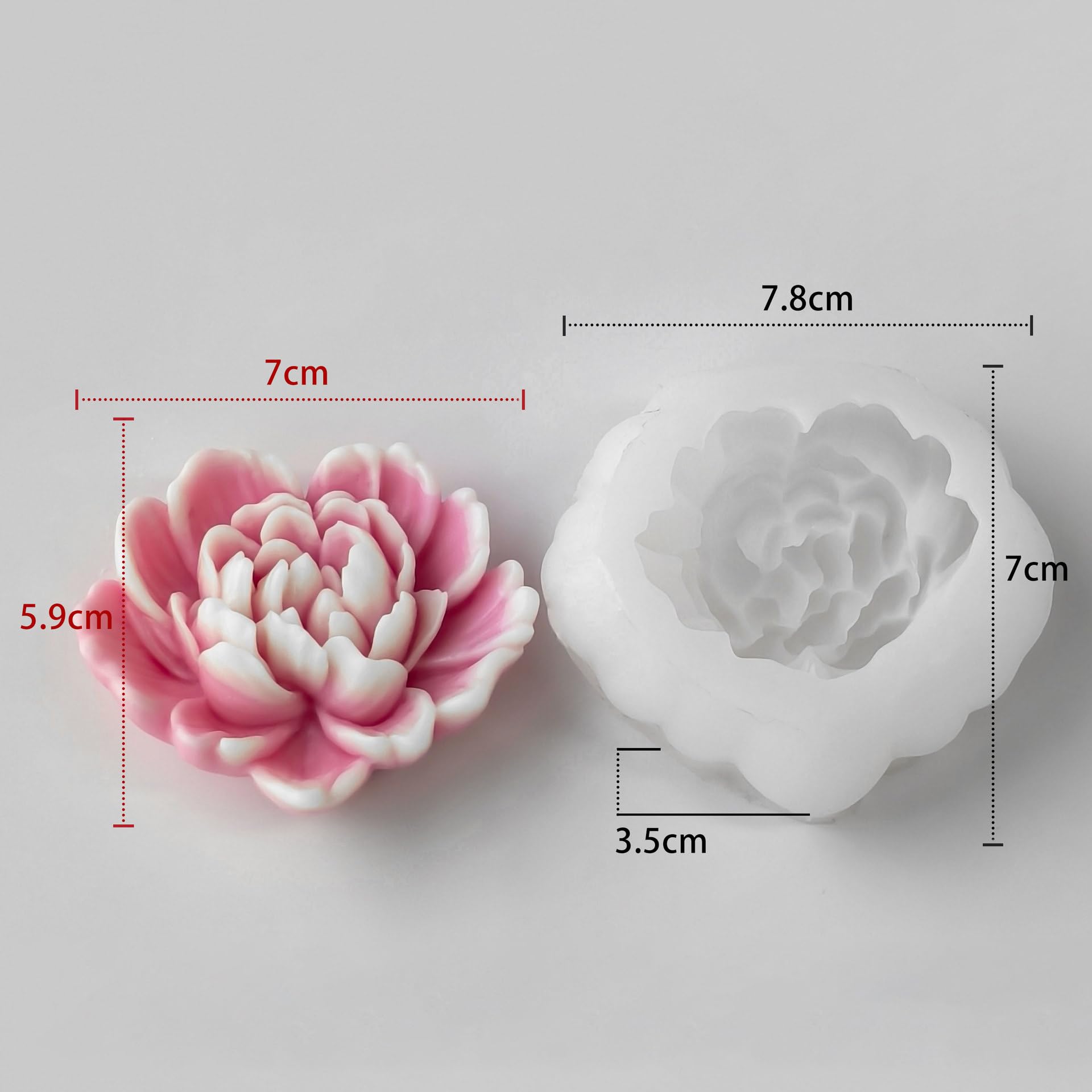 Flower Animal Cylinder Molds Silicone Wave Spiral Candle Mold - Silicone Resin Casting Molds for Candle & Resin & Soap Craft Supplies