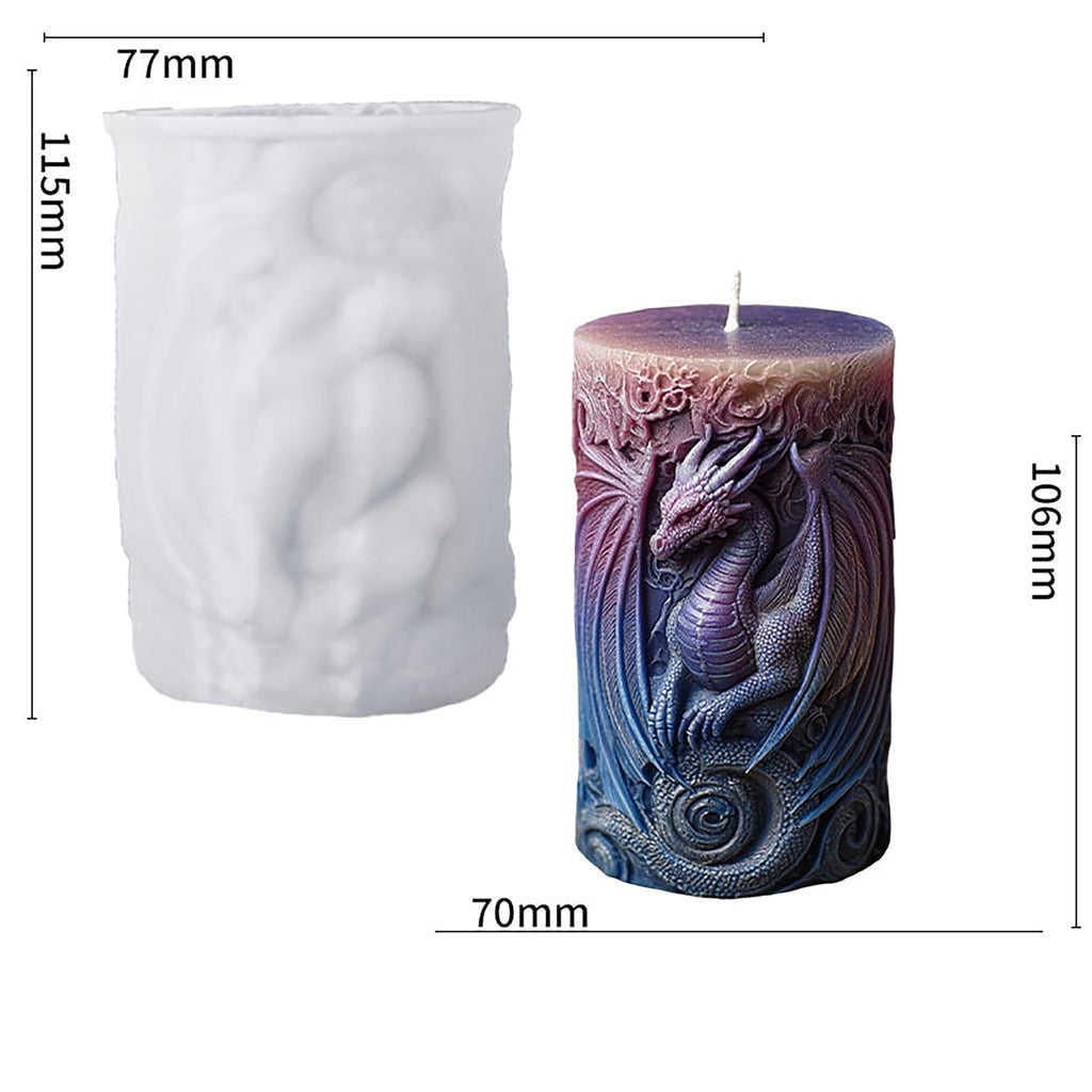Succulent Flower Silicone Wave Spiral Candle Mold - Silicone Resin Casting Molds for Candle & Resin & Soap Craft Supplies