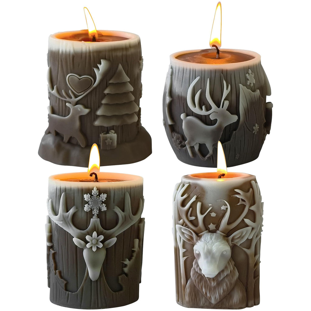 Squirrel Animal Molds Animal Spiral Wave Pillar Rotate Candle & Resin Mold - Resin Casting Silicone Molds for Home Decor & Candle Making Wave Spiral Mold
