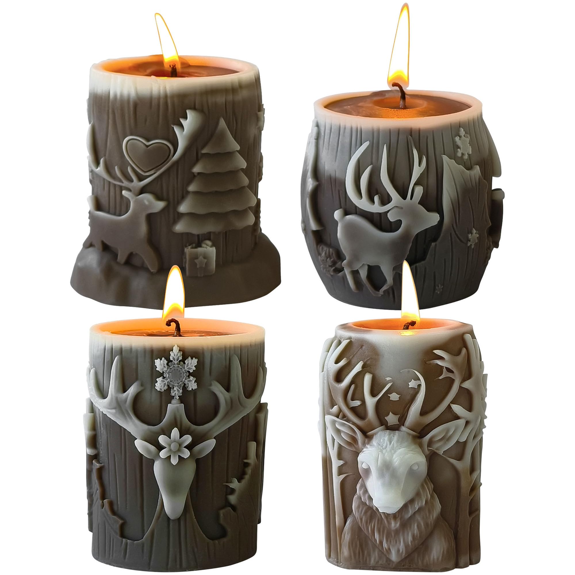Squirrel Animal Molds Animal Spiral Wave Pillar Rotate Candle & Resin Mold - Resin Casting Silicone Molds for Home Decor & Candle Making Wave Spiral Mold