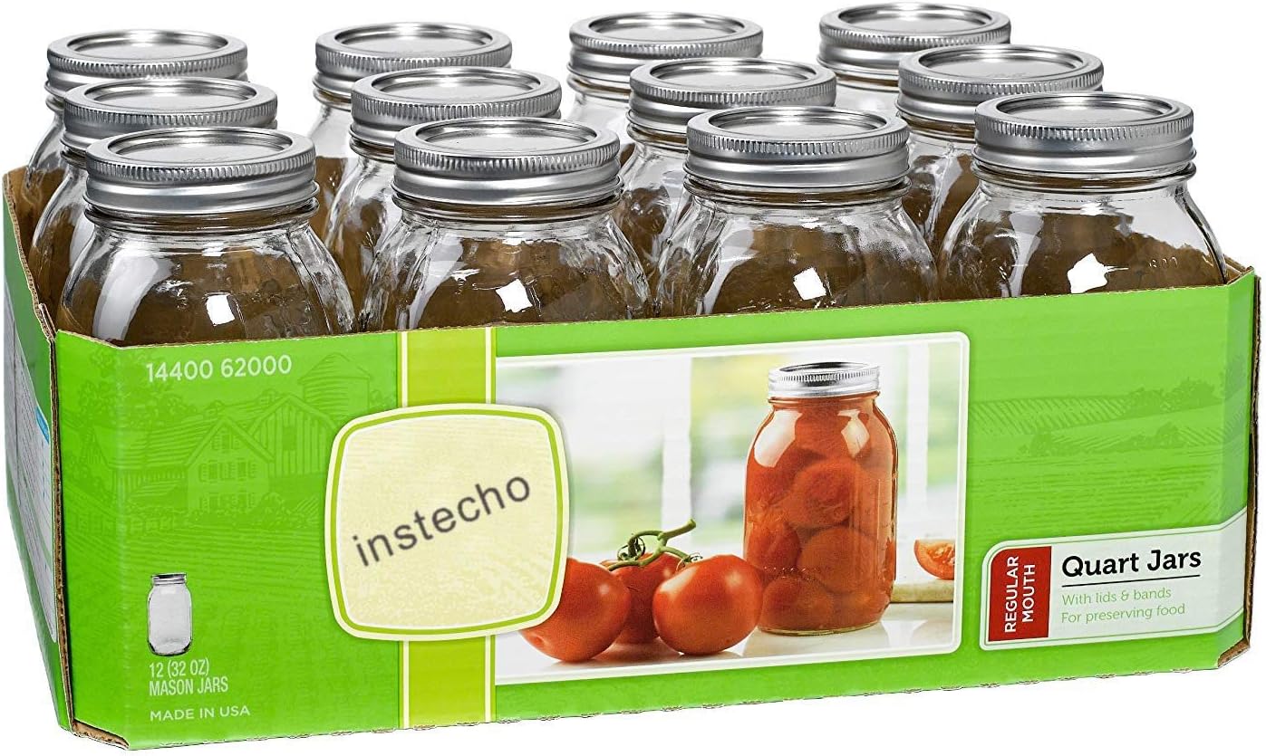 Ball® Regular Mouth Pint Jars with Lids and Bands- Set of 12 (by Jarden Home Brands)