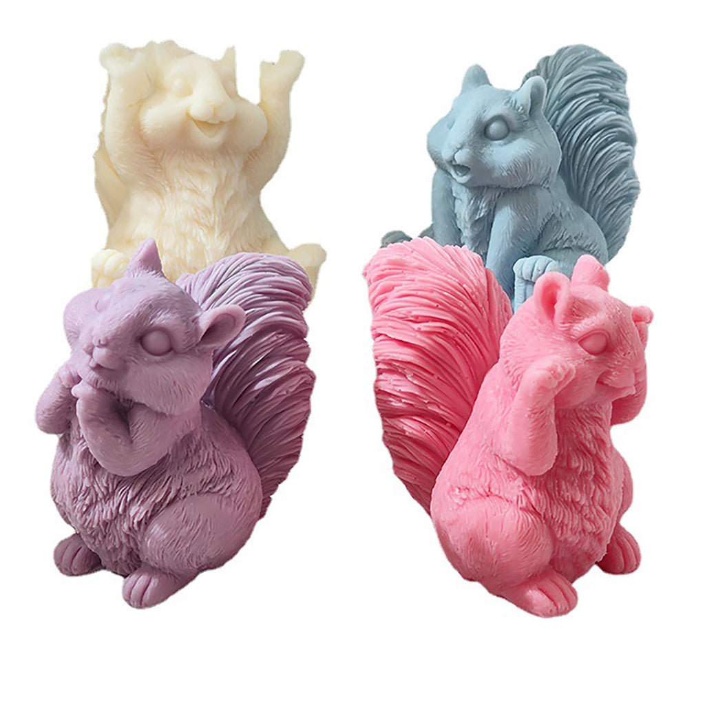 Animal & Owl Resin & Silicone Candle Mold Set - 3D Animal Mold for Home Decor & Candle Making