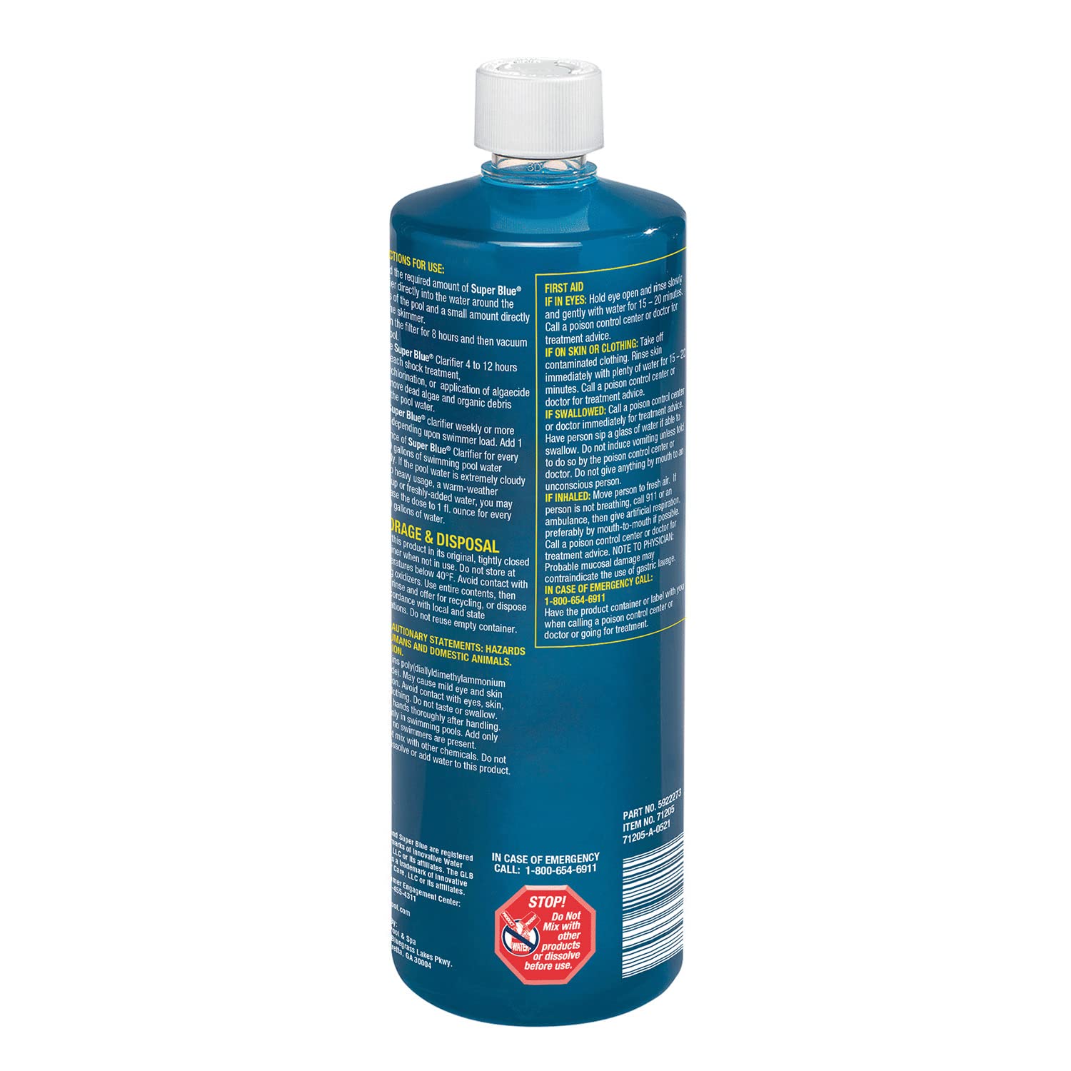GLB 71205-SP-02BX Super Blue Pool Clarifier, 64-Ounces (Packaging May Vary)