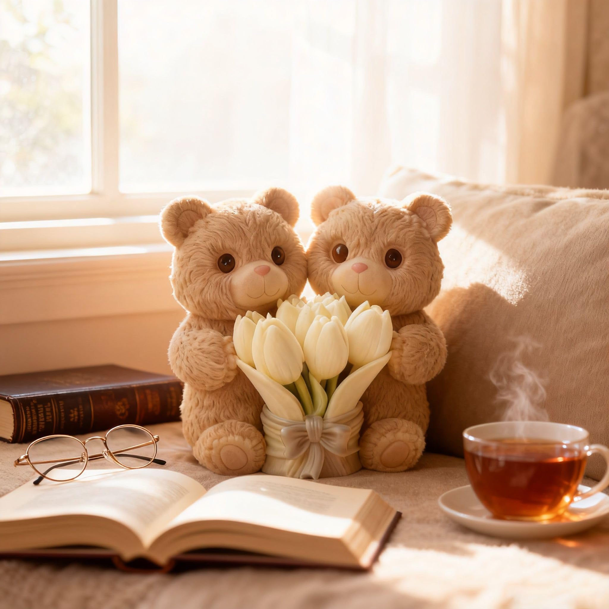 2PCS 3D Rose Bear Wax Candle Mold,Teddy Bear Candle Making Molds,Cute Epoxy Resin Molds,Ornament for DIY Wax Candles Art Craft Cake Chocolate Soap Mold Home Decor Valentine Gifts Birthday Gift