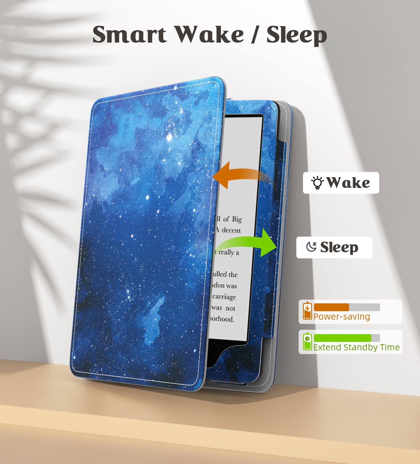 MoKo Case for 7"/6.8" Kindle Paperwhite(12th/11th Generation-2024/2021) and Kindle Colorsoft Signature Edition, Slim PU Shell Cover Case with Auto-Wake/Sleep for Kindle Paperwhite 2024, Flowers