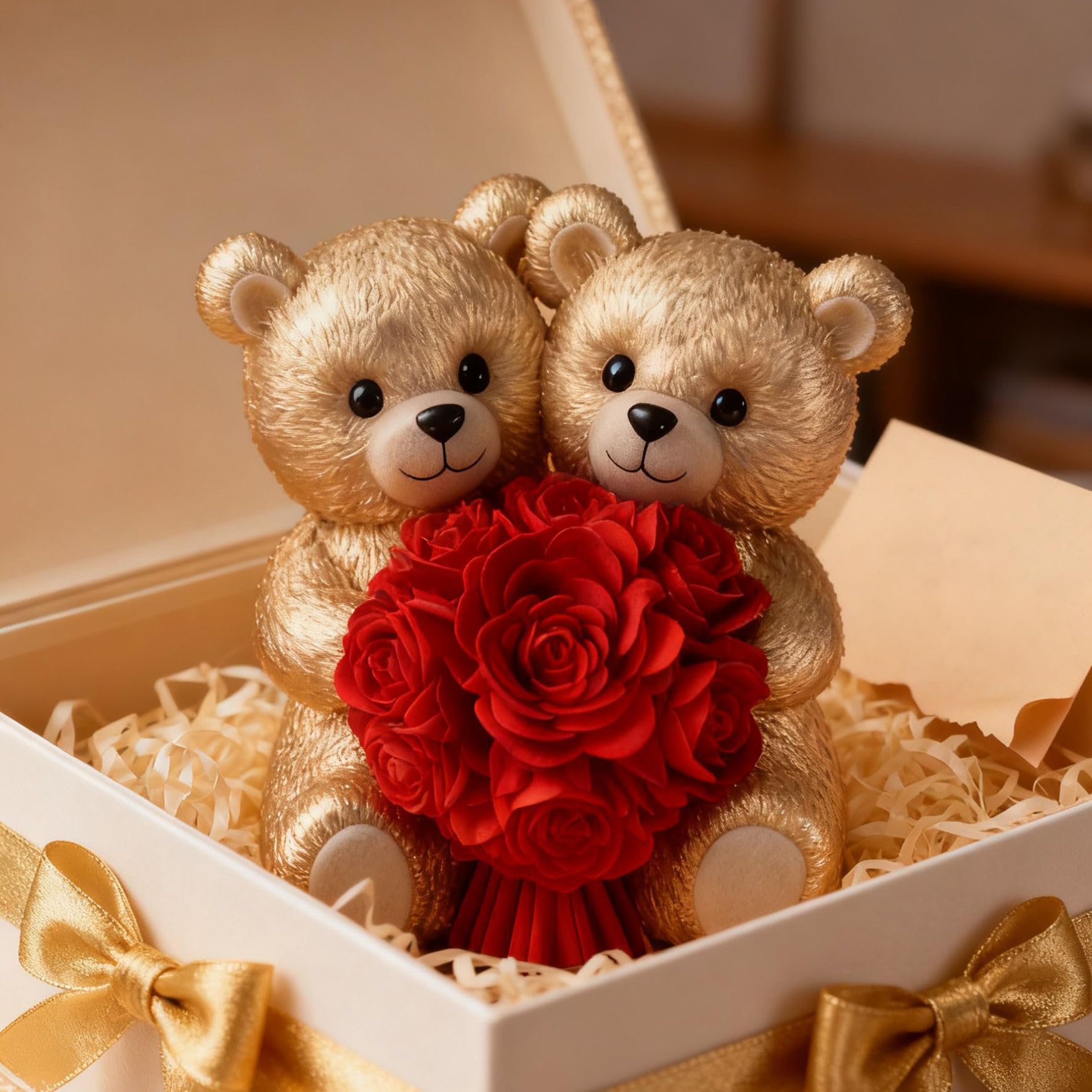 2PCS 3D Rose Bear Wax Candle Mold,Teddy Bear Candle Making Molds,Cute Epoxy Resin Molds,Ornament for DIY Wax Candles Art Craft Cake Chocolate Soap Mold Home Decor Valentine Gifts Birthday Gift