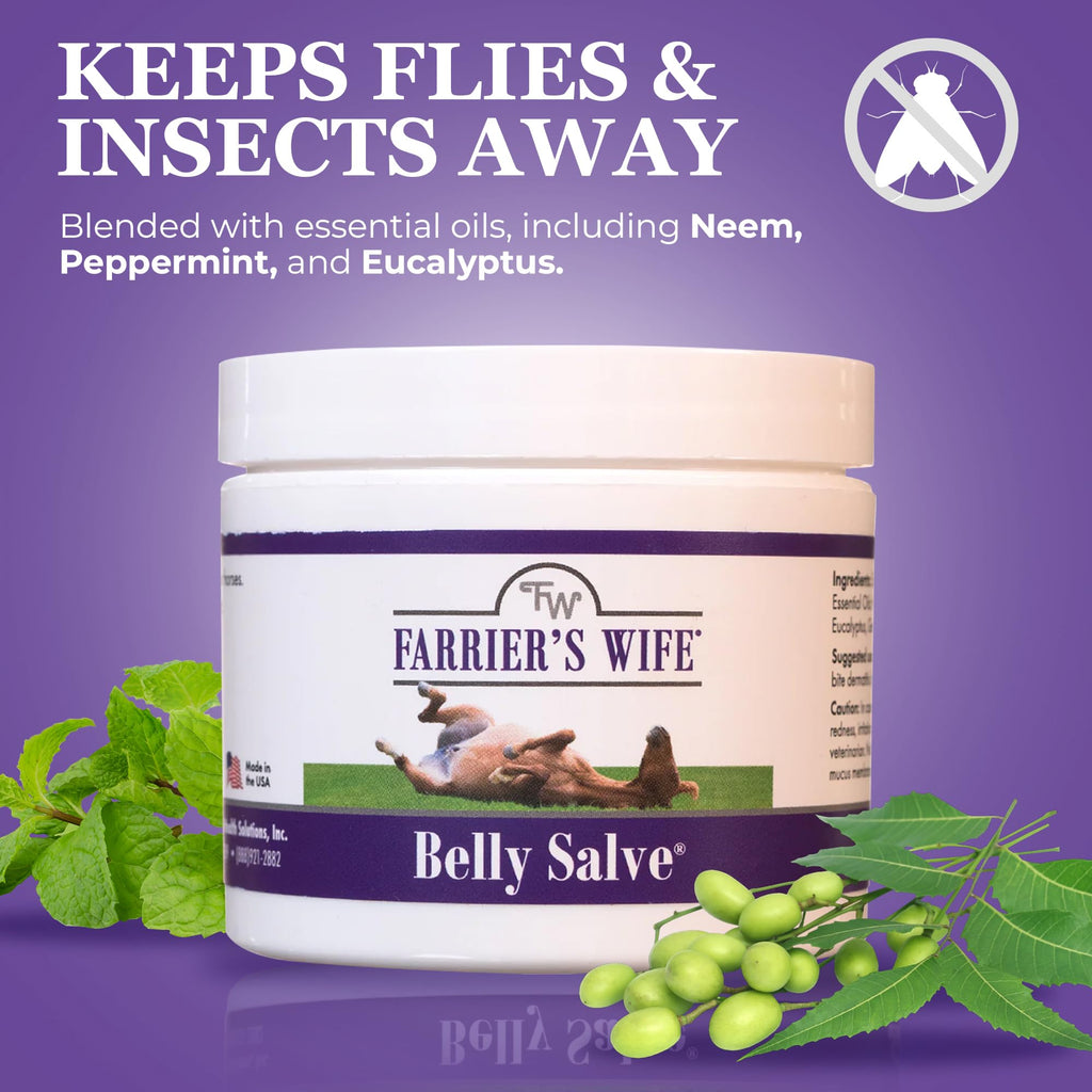 Farrier’s Wife Belly Salve-Natural Soothing Salve for Horses| Helps Fly Bite Dermatitis| Promotes Hair Growth| Belly Balm| Horse Sweet Itch Ointment - 7oz