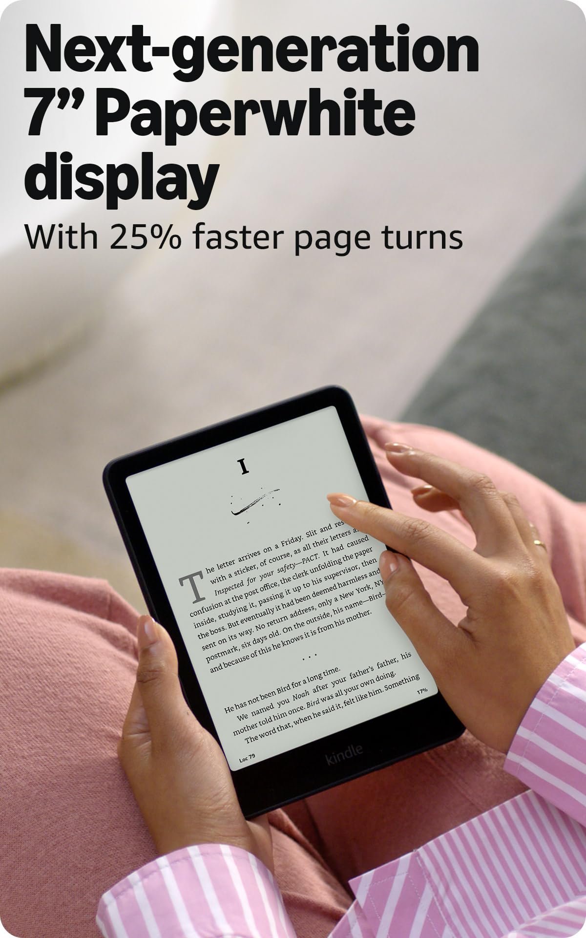 Amazon Kindle Paperwhite 16GB (newest model) – 20% faster, with new 7" glare-free display and weeks of battery life – Black