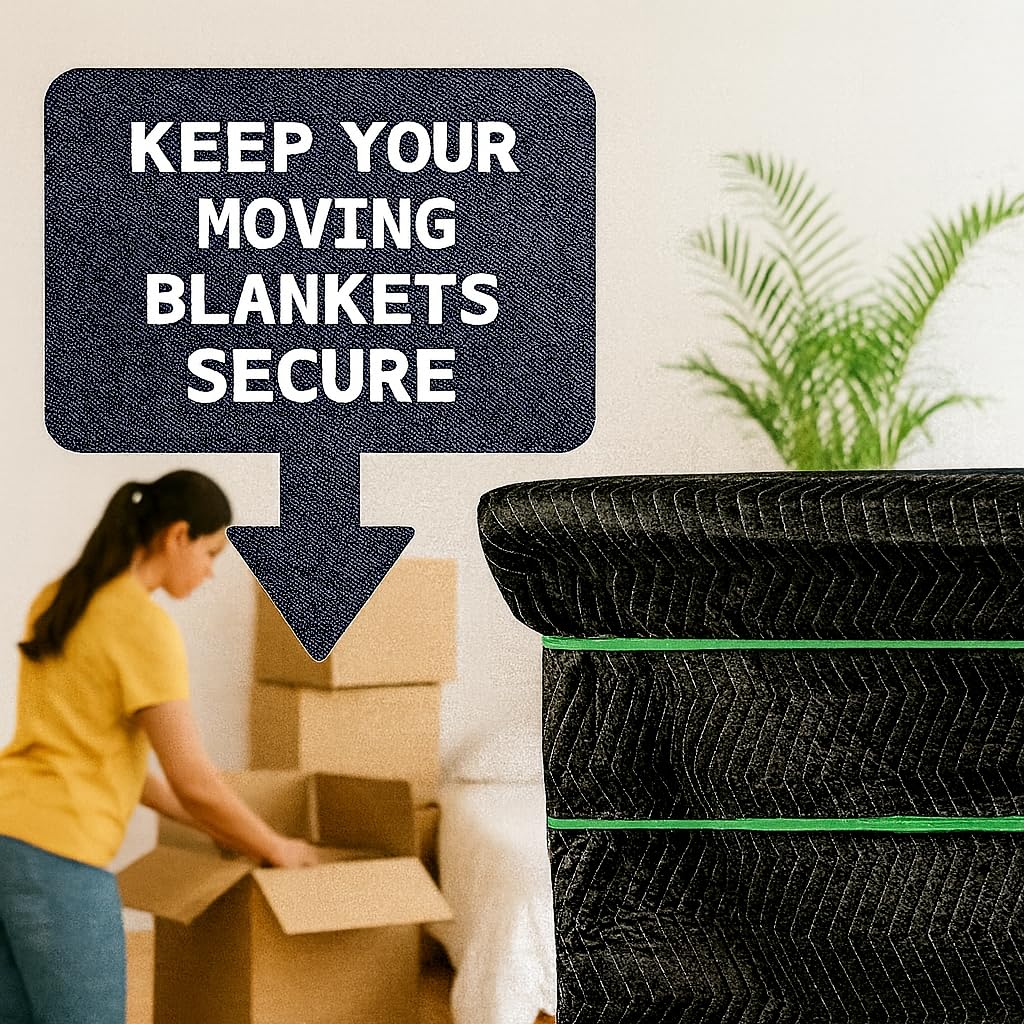 12 Pack Variety Extra Large Moving Rubber Bands for Furniture and Moving Blankets - Extra Strength Rubber Mover Bands - 42", 36" and 30" Length - Moving Supplies by Kitchentoolz