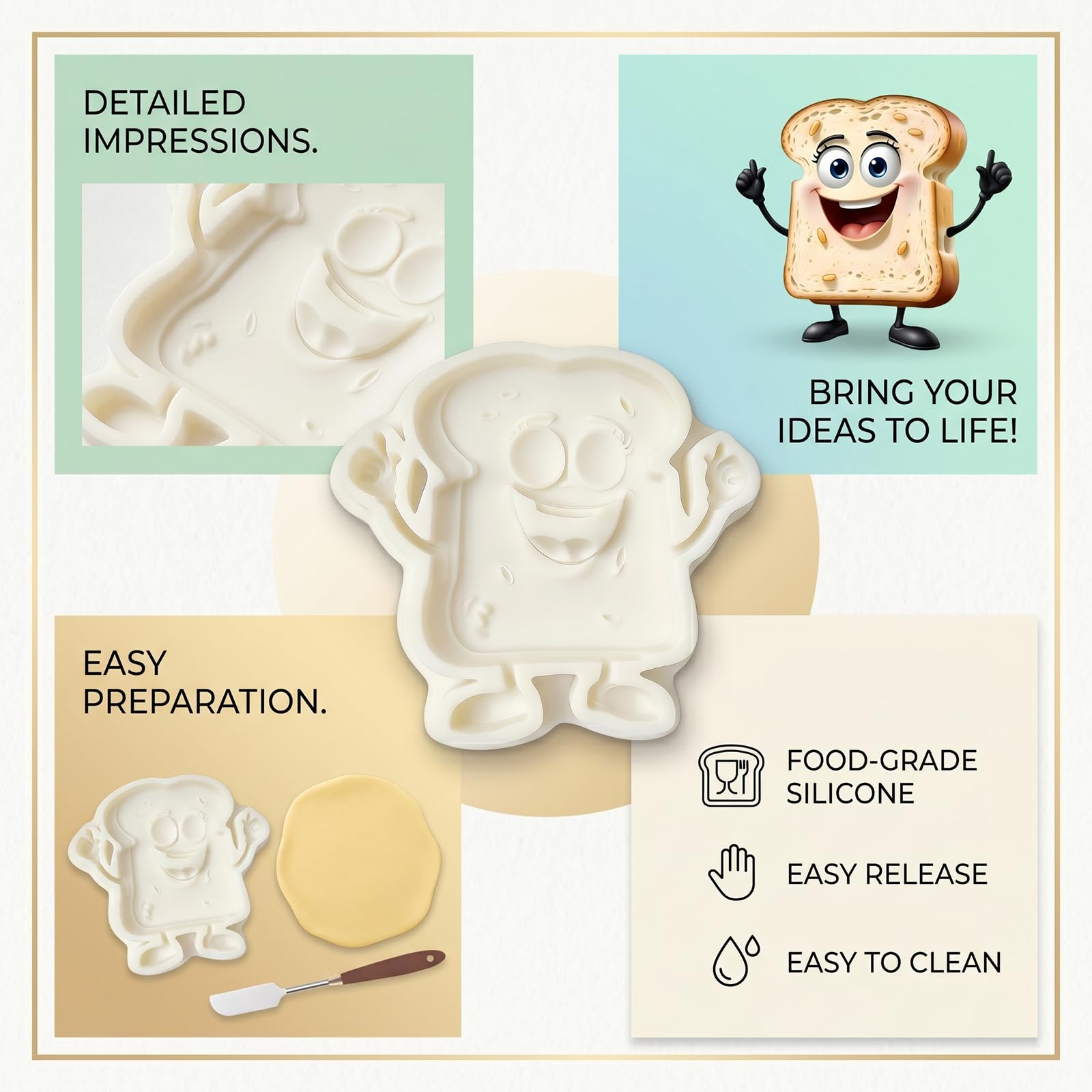 1 Pc Funny Chicken Butt Fondant Mold 3D Bending Chicken Candy Silicone Mold for Cake Decorating, Chocolate, Cupcake Toppers, Resin, Soap, Epoxy, Clay, Plaster, Farm Animal DIY Crafts