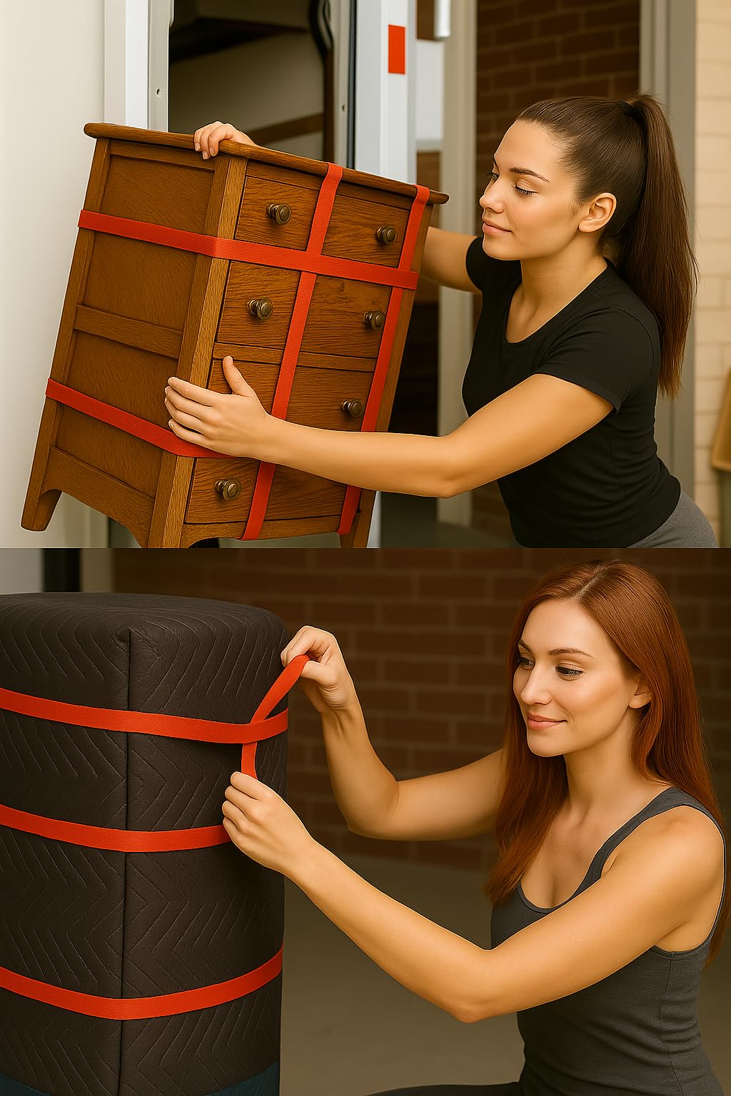 12 Pack Variety Extra Large Moving Rubber Bands for Furniture and Moving Blankets - Extra Strength Rubber Mover Bands - 42", 36" and 30" Length - Moving Supplies by Kitchentoolz