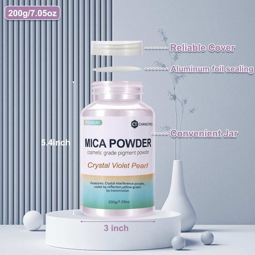 CHANGTIKEJI Mica Powder，24 Colors - 10g/Bottle of Natural Pigment Powder for Epoxy Resin，Soap Making，Candle Making,Lip Gloss,Car Freshies,Dye,Nail Polish,Bath Bombs