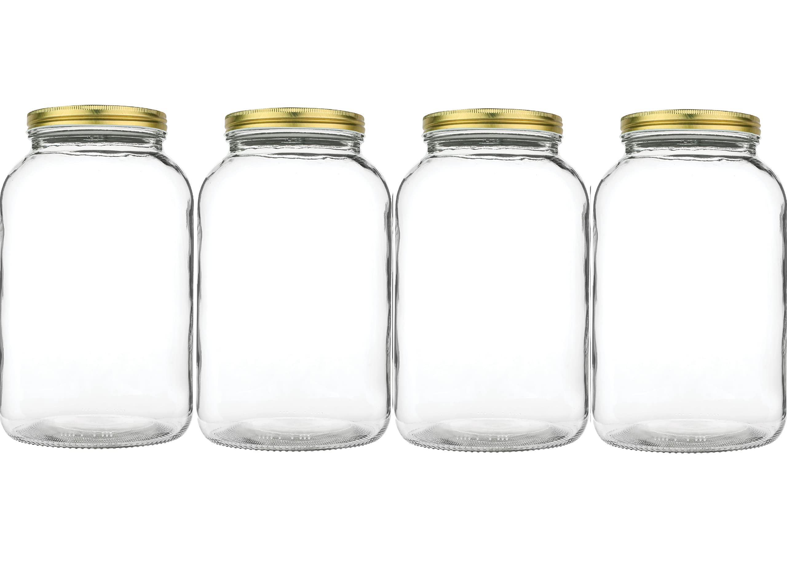 kitchentoolz 1 Gallon Glass Jar with Lid – Gallon Mason Wide Mouth Large Glass Jar for Fermenting, Pickling, Canning, Fermentation Jar, Kombucha, and Food Storage – 1 Gallon Jar Made in USA