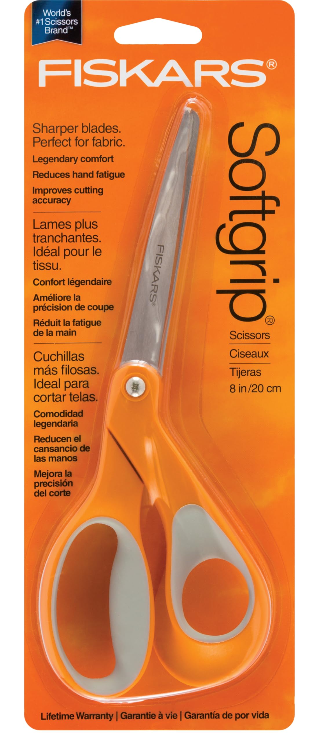 Fiskars All Purpose Scissors, High Performance Cutting, Stainless Steel Blades, Ergonomic and Comfort Handles, Perfect for Arts and Crafts and the Office, Scissors for Office