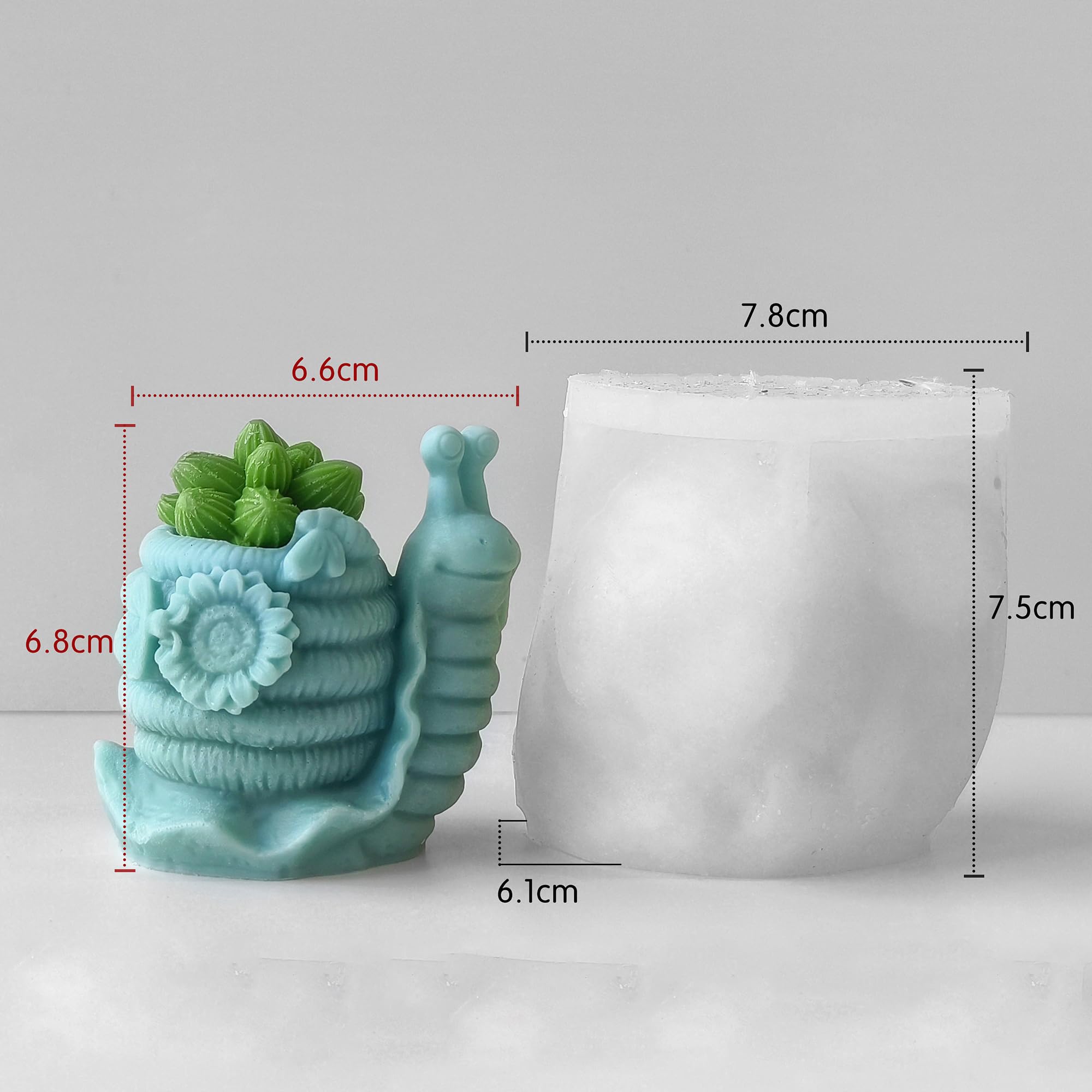 Flower Succulent Tulip Rose Cylinder Molds Silicone Wave Spiral Candle Mold - Silicone Resin Casting Molds for Candle & Resin & Soap Craft Supplies