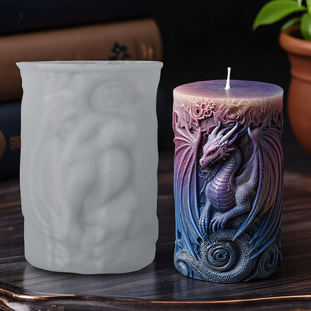 Succulent Flower Silicone Wave Spiral Candle Mold - Silicone Resin Casting Molds for Candle & Resin & Soap Craft Supplies