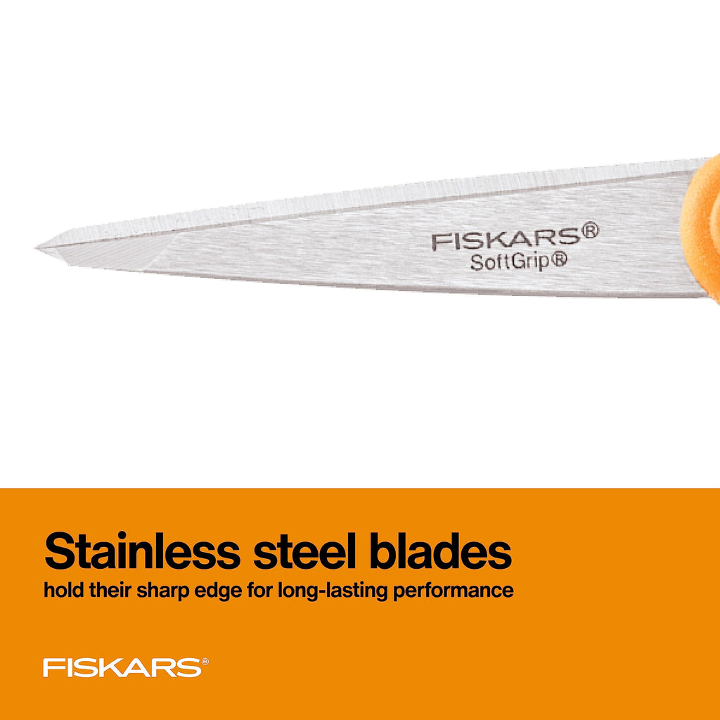 Fiskars All Purpose Scissors, High Performance Cutting, Stainless Steel Blades, Ergonomic and Comfort Handles, Perfect for Arts and Crafts and the Office, Scissors for Office