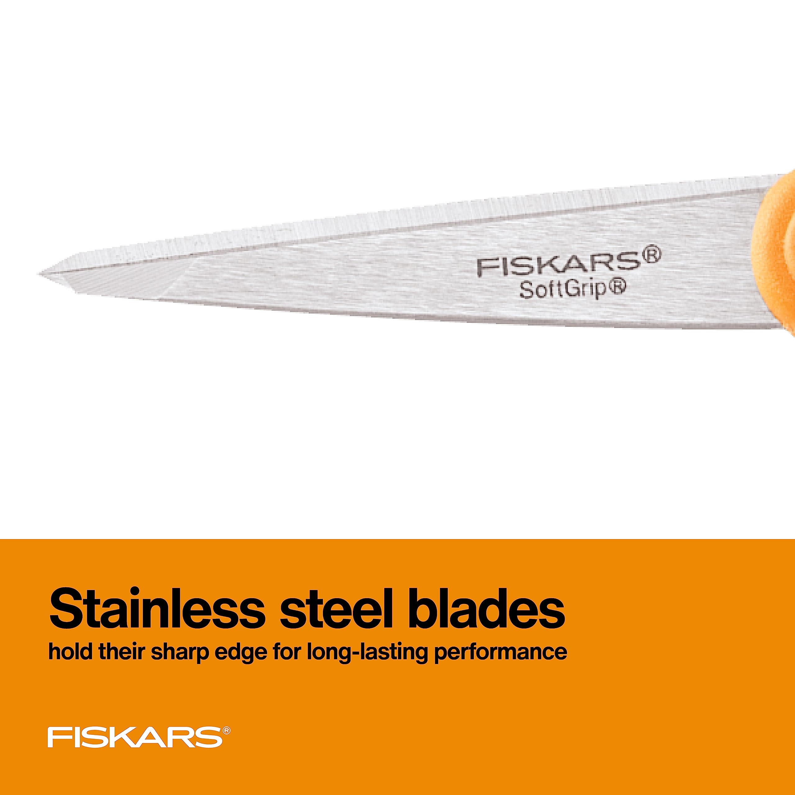 Fiskars All Purpose Scissors, High Performance Cutting, Stainless Steel Blades, Ergonomic and Comfort Handles, Perfect for Arts and Crafts and the Office, Scissors for Office