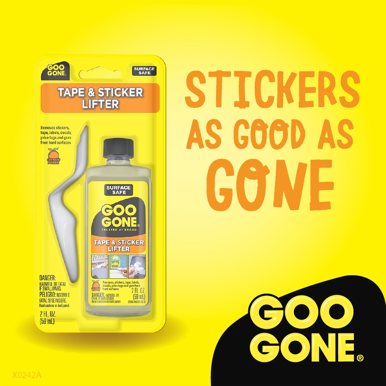 Goo Gone Sticker Lifter - Adhesive & Sticker Remover - 2 Ounce - Citrus Power Removes Stickers Tape Labels Decals Tags and Gum