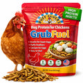 Buff Clucks Grub Fuel Black Soldier Fly Larvae for Chickens - Nutrient Packed BSFL, Sustainably Sourced Snack for Poultry, Rich in Protein, Calcium, Fiber, Essential Fatty Acids, USA Grown (5LB)