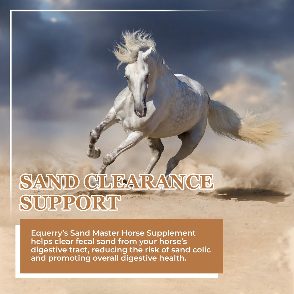 Equerry's Sand Master Horse Supplement - Supports Sand Removal & Overall Digestive Health for Horses | Fecal Clearance for Horses | Psyllium | Appetite Stimulation - 3.6lb