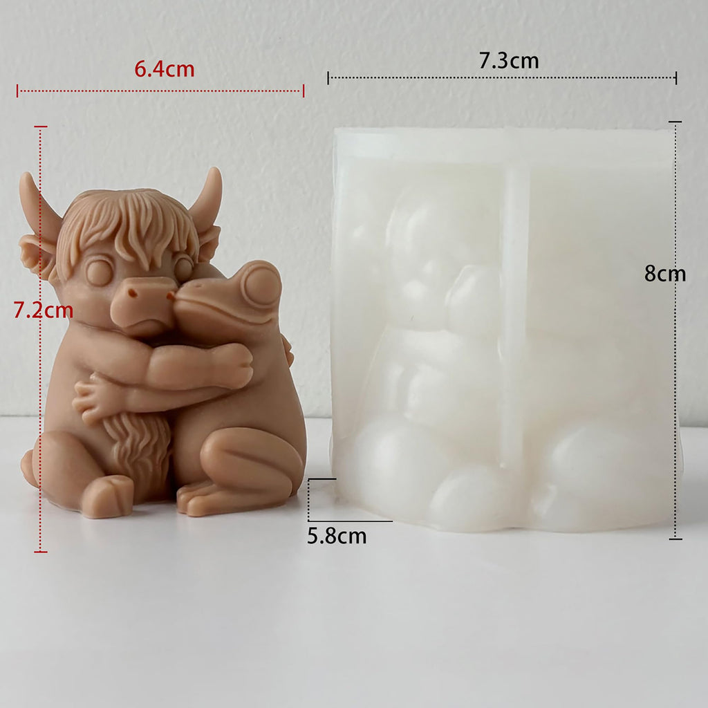 Ghost Skull Man Cylinder Candle & Resin Mold - Resin Casting Silicone Molds for Home Decor & Candle Making Wave Spiral Mold
