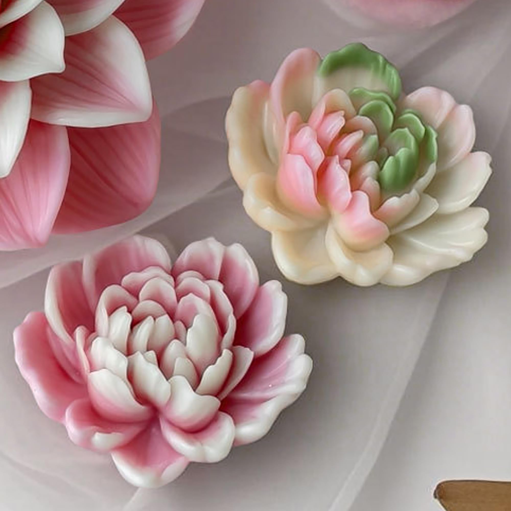 Flower Animal Cylinder Molds Silicone Wave Spiral Candle Mold - Silicone Resin Casting Molds for Candle & Resin & Soap Craft Supplies