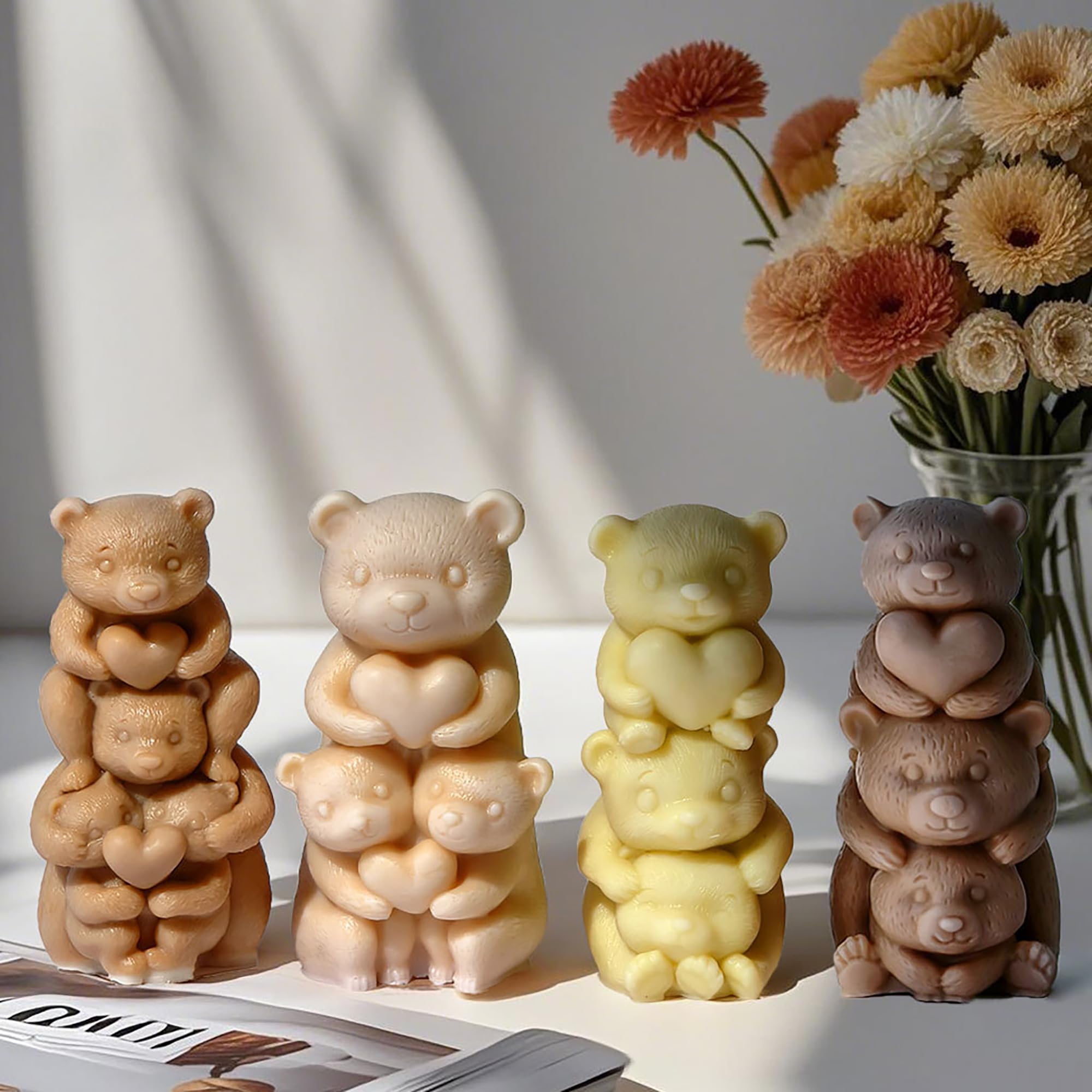 Squirrel Animal Molds Animal Spiral Wave Pillar Rotate Candle & Resin Mold - Resin Casting Silicone Molds for Home Decor & Candle Making Wave Spiral Mold
