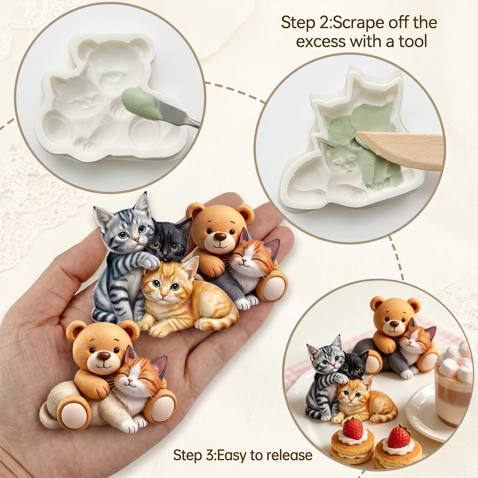 1 Pc Funny Chicken Butt Fondant Mold 3D Bending Chicken Candy Silicone Mold for Cake Decorating, Chocolate, Cupcake Toppers, Resin, Soap, Epoxy, Clay, Plaster, Farm Animal DIY Crafts