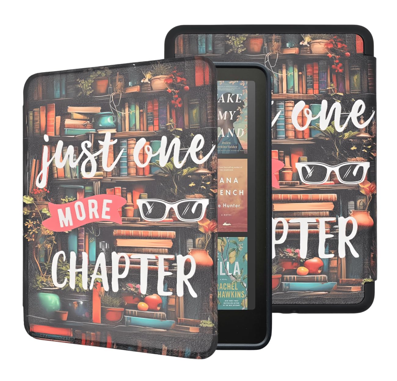 Case for All-New Kindle Paperwhite 12th Gen 2024 and Kindle Colorsoft Signature Edition, Book Lovers Gifts Lightweight PU Leather Protective Cover with Auto Sleep Wake Hand Strap