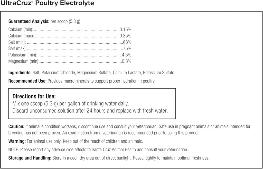UltraCruz® Poultry Electrolyte, 10 lb